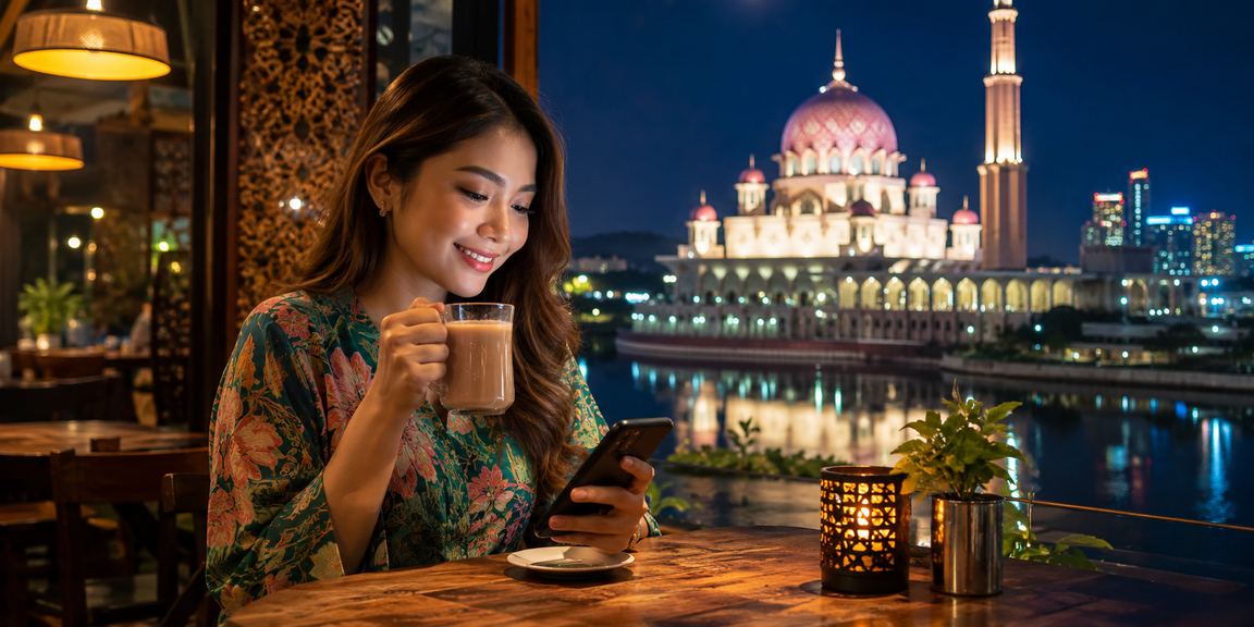 Pemain Putrajaya menggunakan telefon pintar untuk bermain loteri dalam talian rmadrid888
